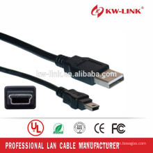 UL Liste Bare Kupfer Mini 5Pin USB Ladegerät Kabel 1M